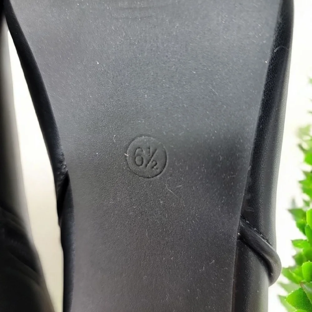 Coutgo Women's Size 6.5 Elegant Kitten Heel Black Ankle Boots - Picture 4 of 8